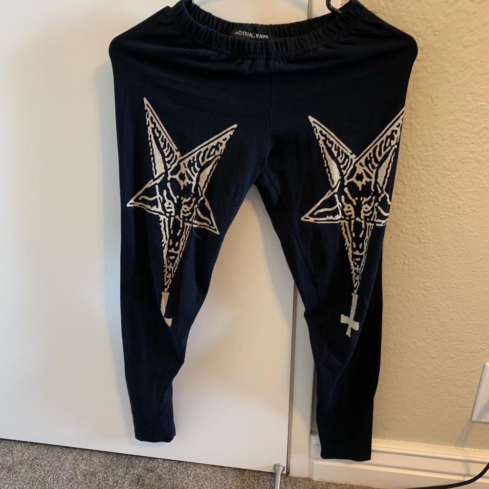 Actual Pain Baphomet Leggings (size small)
